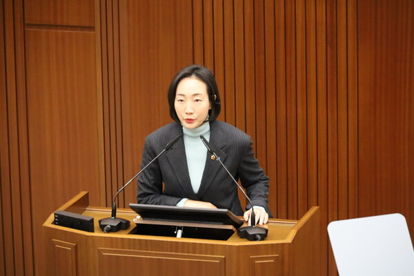 김효숙 의원이 5분발언을 하고 있다.ⓒ