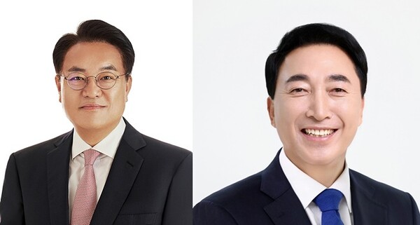 (좌)정진석 후보, (우)박수현 후보ⓒ 파워뉴스
